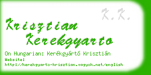 krisztian kerekgyarto business card